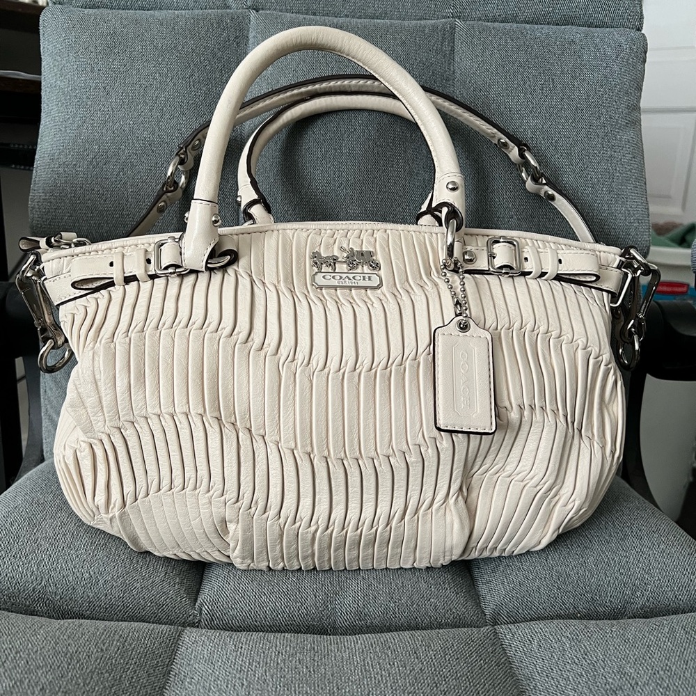 Coach Madison Sophia Gathered Leather Satchel shoulder Bag Purse